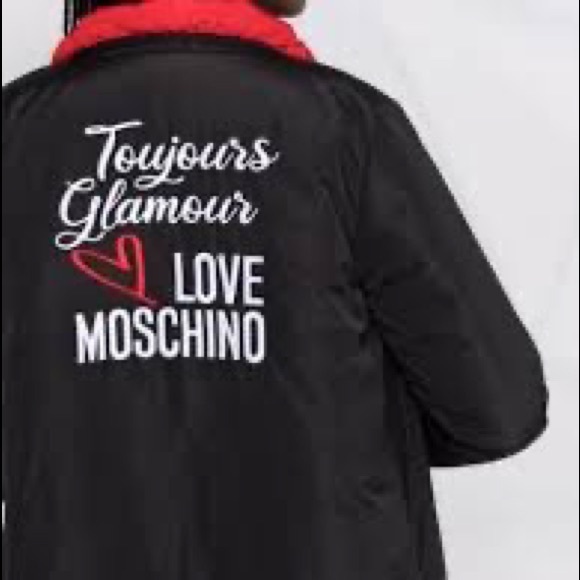 ❤️❤️❤️ Love Moschino reversible logo-print hooded coat size M US or 44 European - Picture 5 of 10